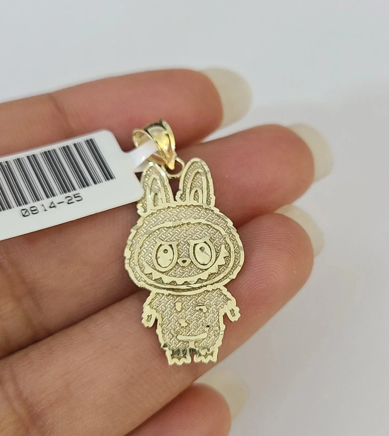 10k Cartoon Monster Charm Pendant Men Women 10kt Real Yellow Gold