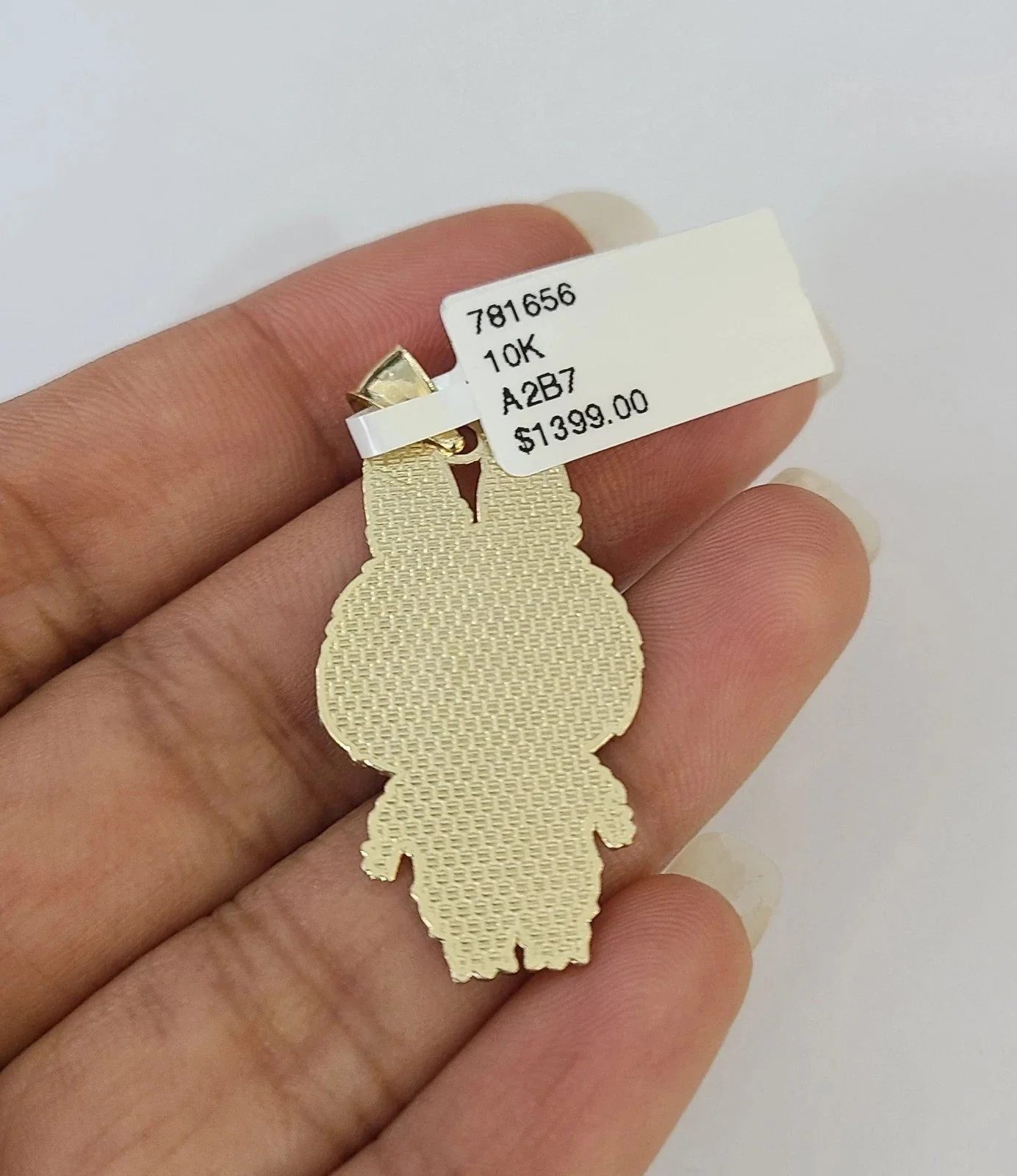 10k Cartoon Monster Charm Pendant Men Women 10kt Real Yellow Gold - Image 4