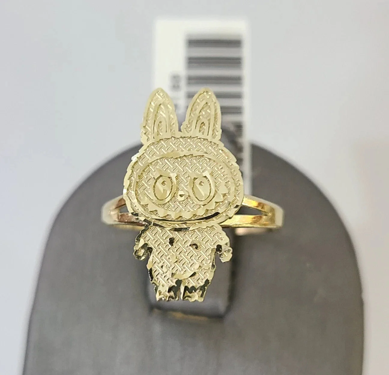 10k Cartoon Monster Ring Yellow Gold Men Women Real Genuine - Image 3