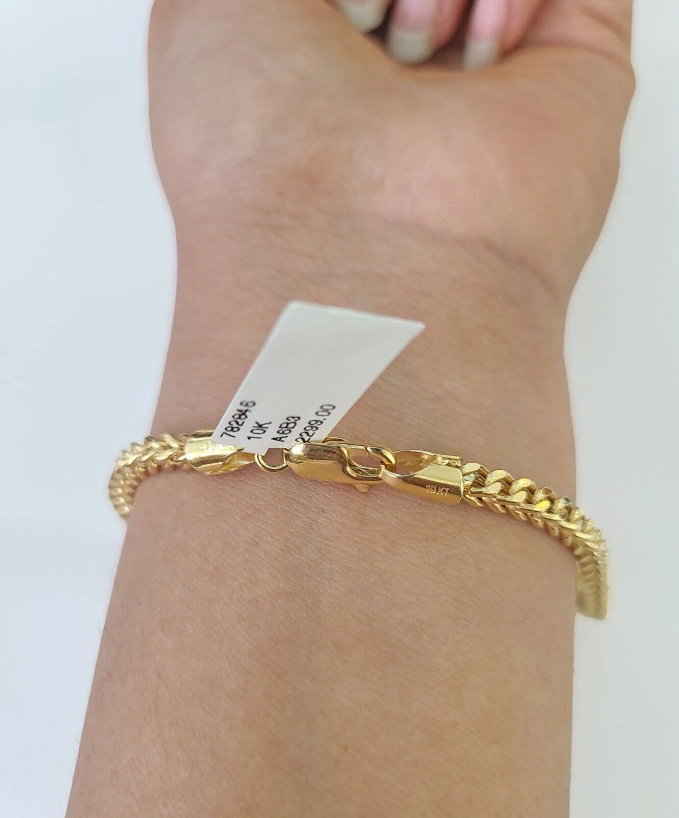 10k Franco Bracelet 4mm 9" Inch Yellow Gold Men Women Link Real 10kt - Image 2