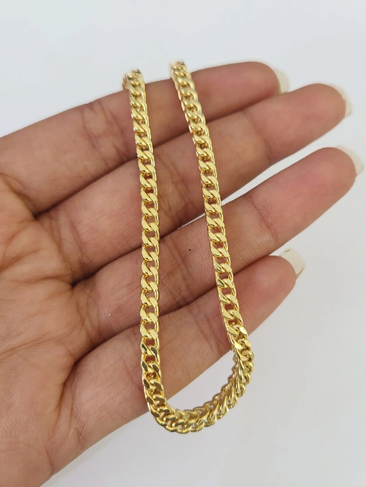 10k Franco Bracelet 4mm 9" Inch Yellow Gold Men Women Link Real 10kt - Image 3