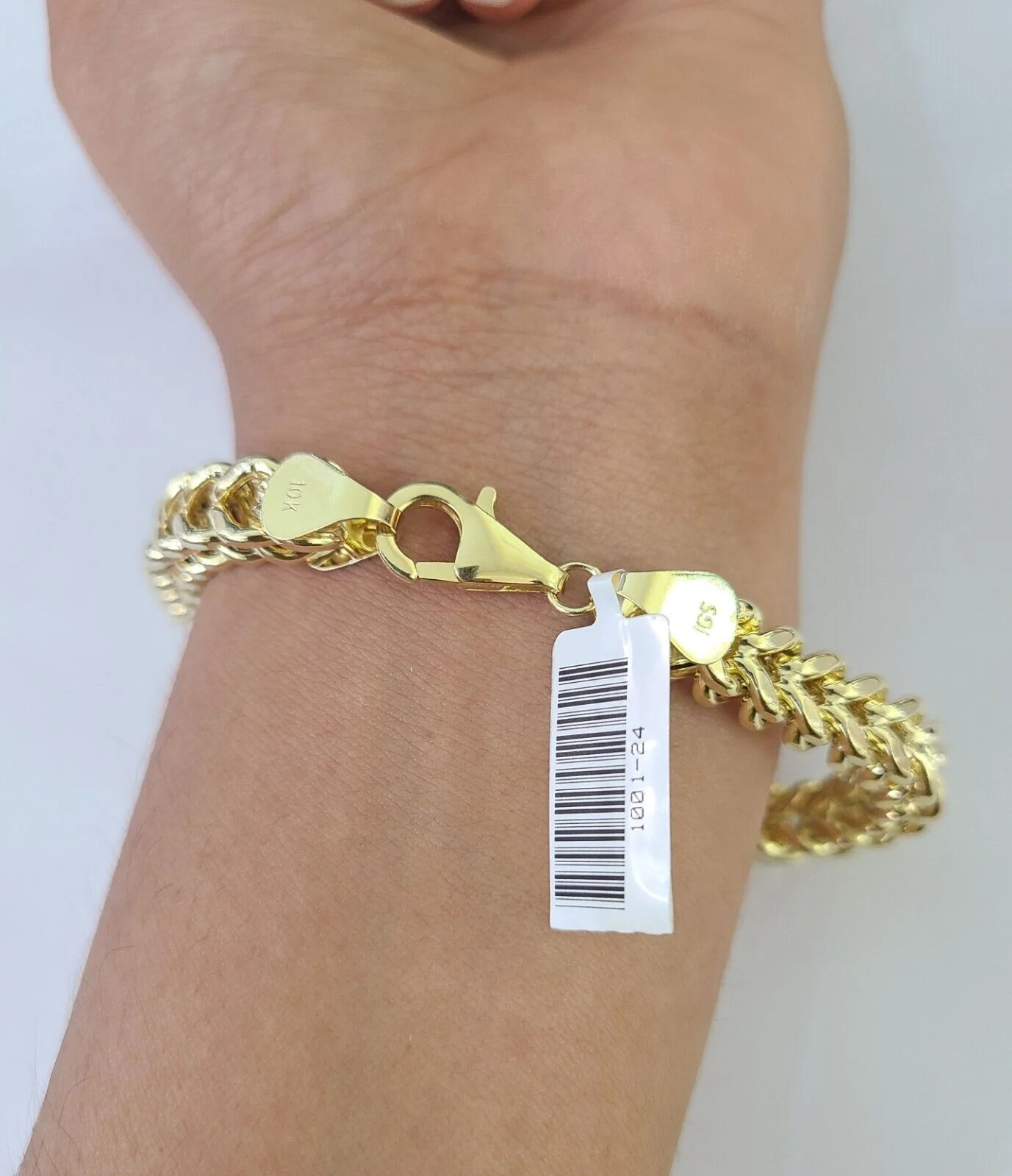 10k Franco Bracelet 8mm 8" Inch Yellow Gold Men Women Link Real 10kt - Image 2
