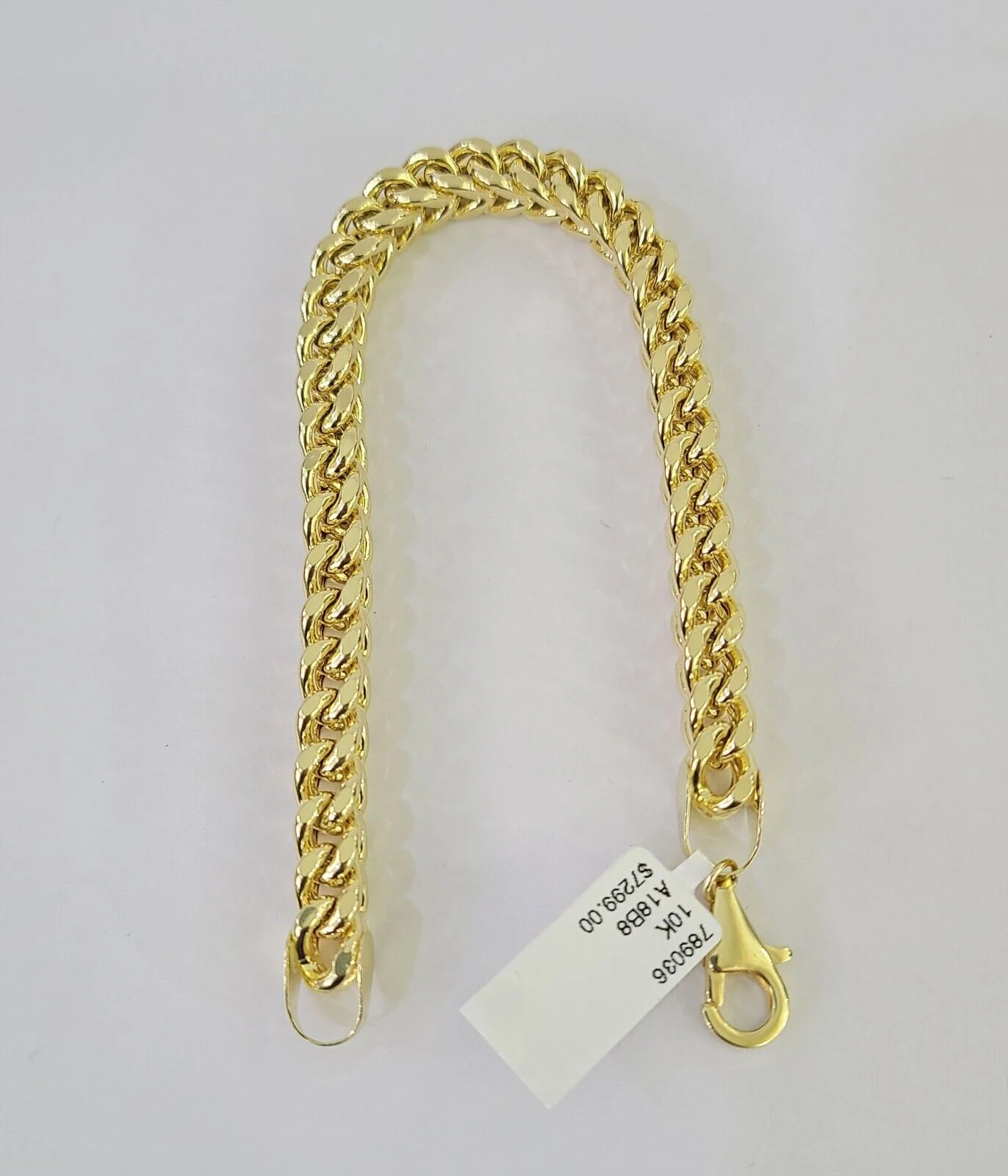 10k Franco Bracelet 8mm 8" Inch Yellow Gold Men Women Link Real 10kt - Image 5