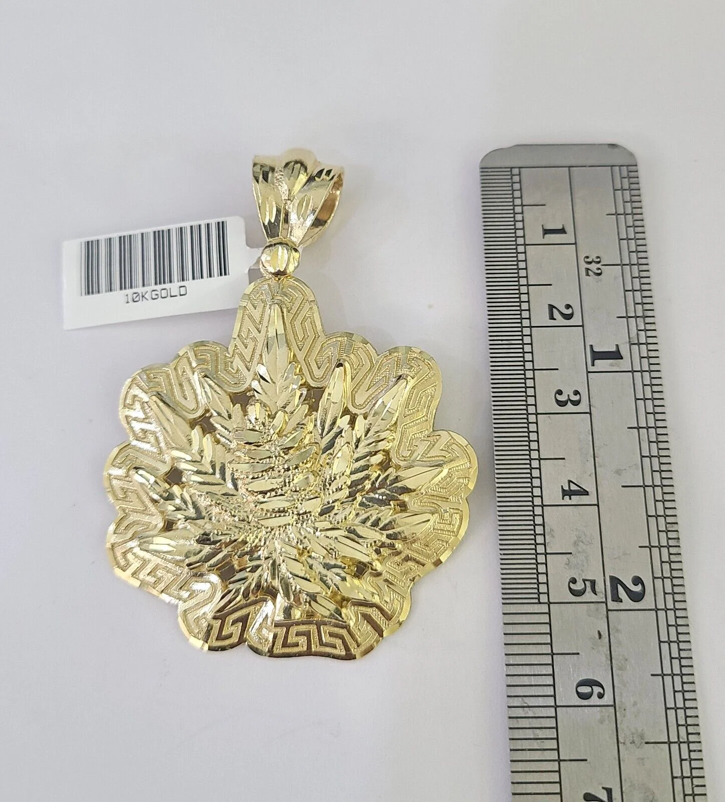 10K Franco Chain Tree leaf Pendant Charm Necklace 20"-26" 5mm Gold SET Yellow - Image 2