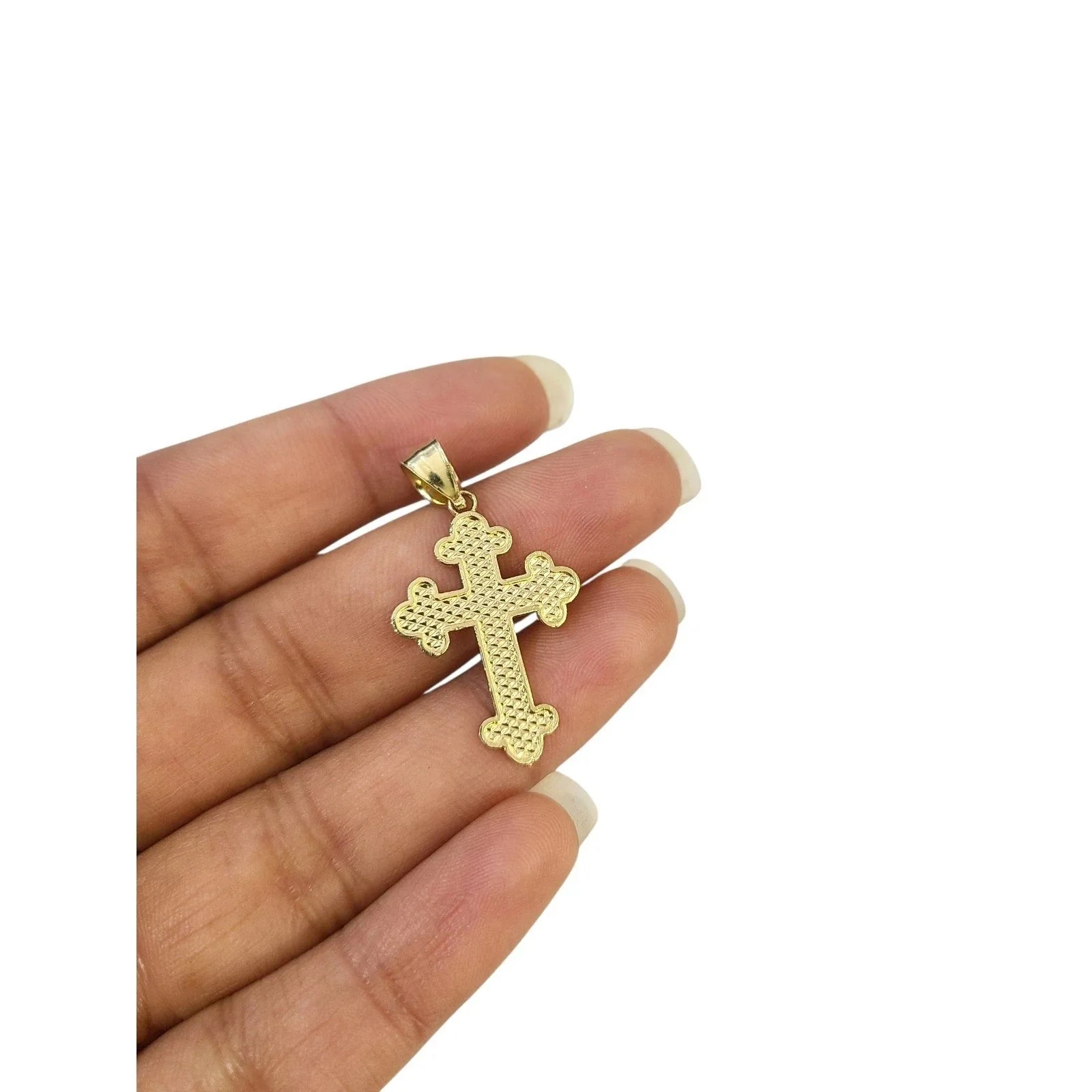 10K Gold 3mm Rope Chain Filigree Cross Pendant Charm Necklace Set 18"-28" Unisex - Image 9