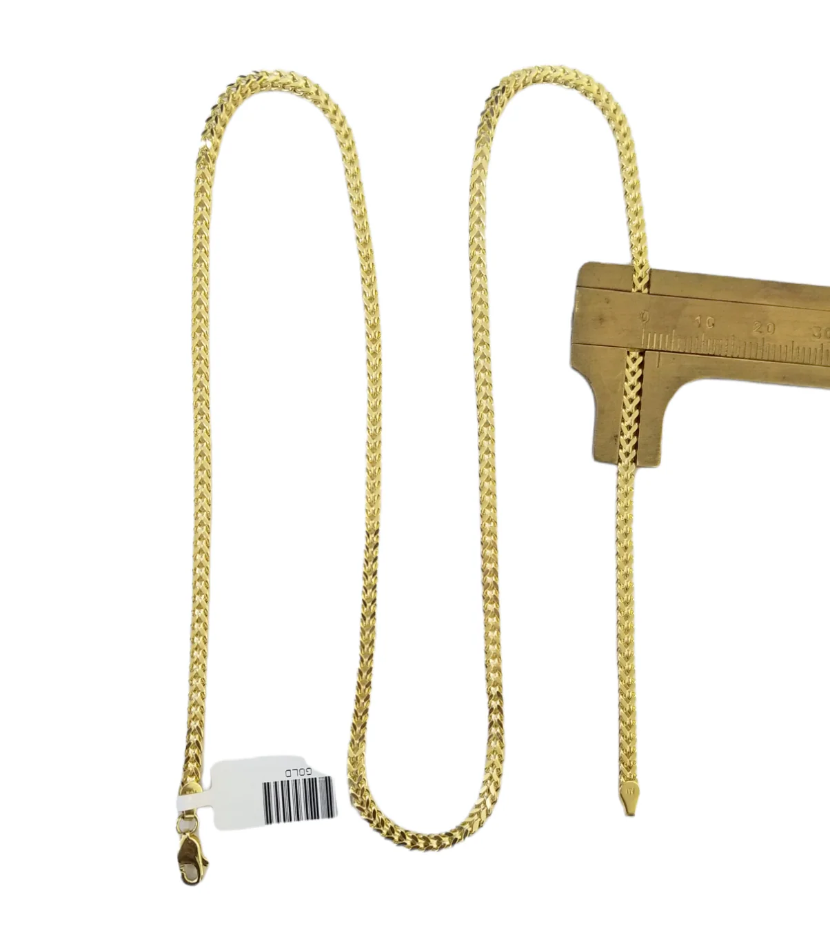 10K Gold Ankh Cross Egyptian Symbol Pendant Charm 4mm Franco Chain 22 Inch - Image 7
