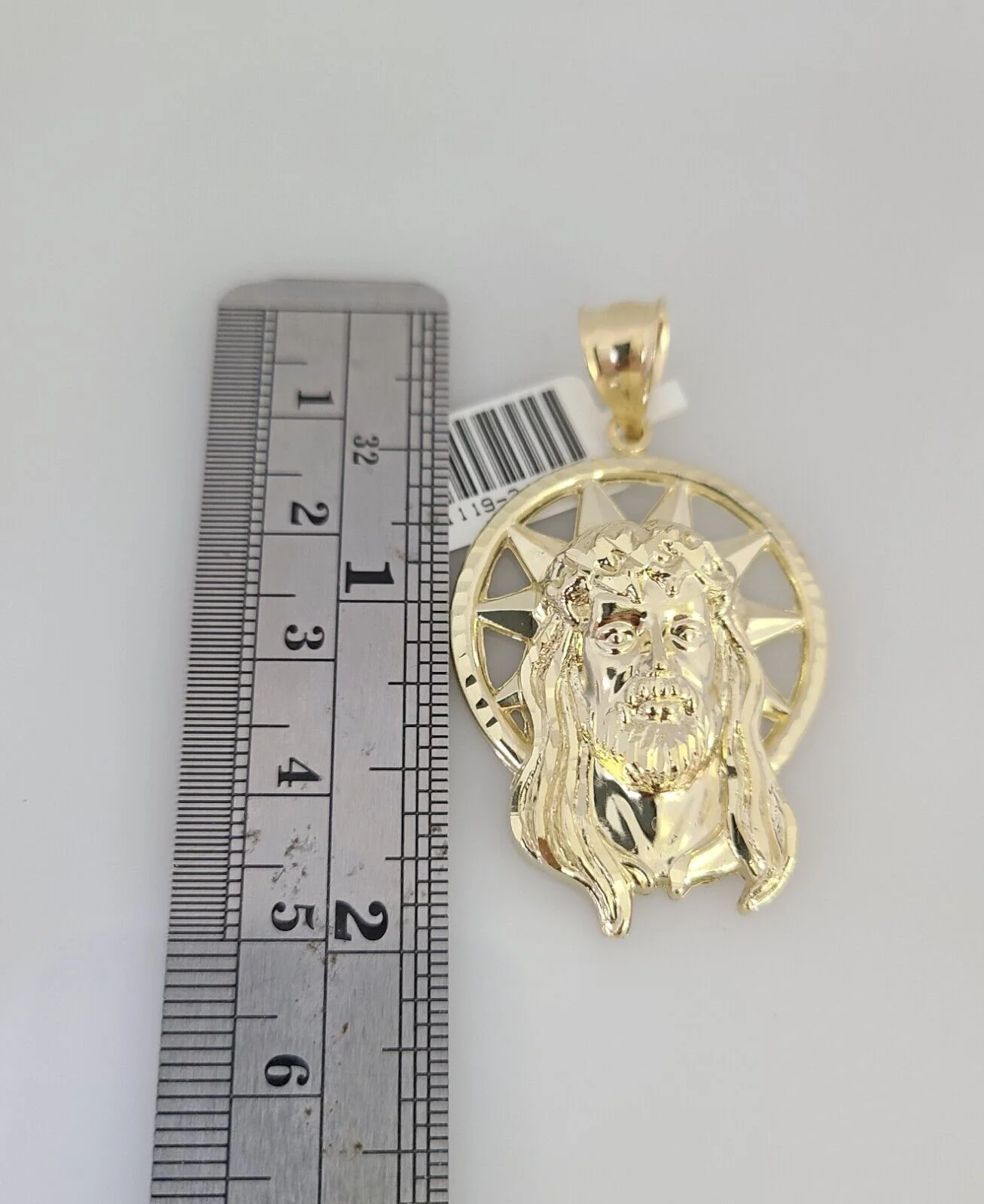 10k Gold Byzantine Chain Jesus Head Pendant SET REAL 10kt 3mm 18"-28" 10Kt - Image 6