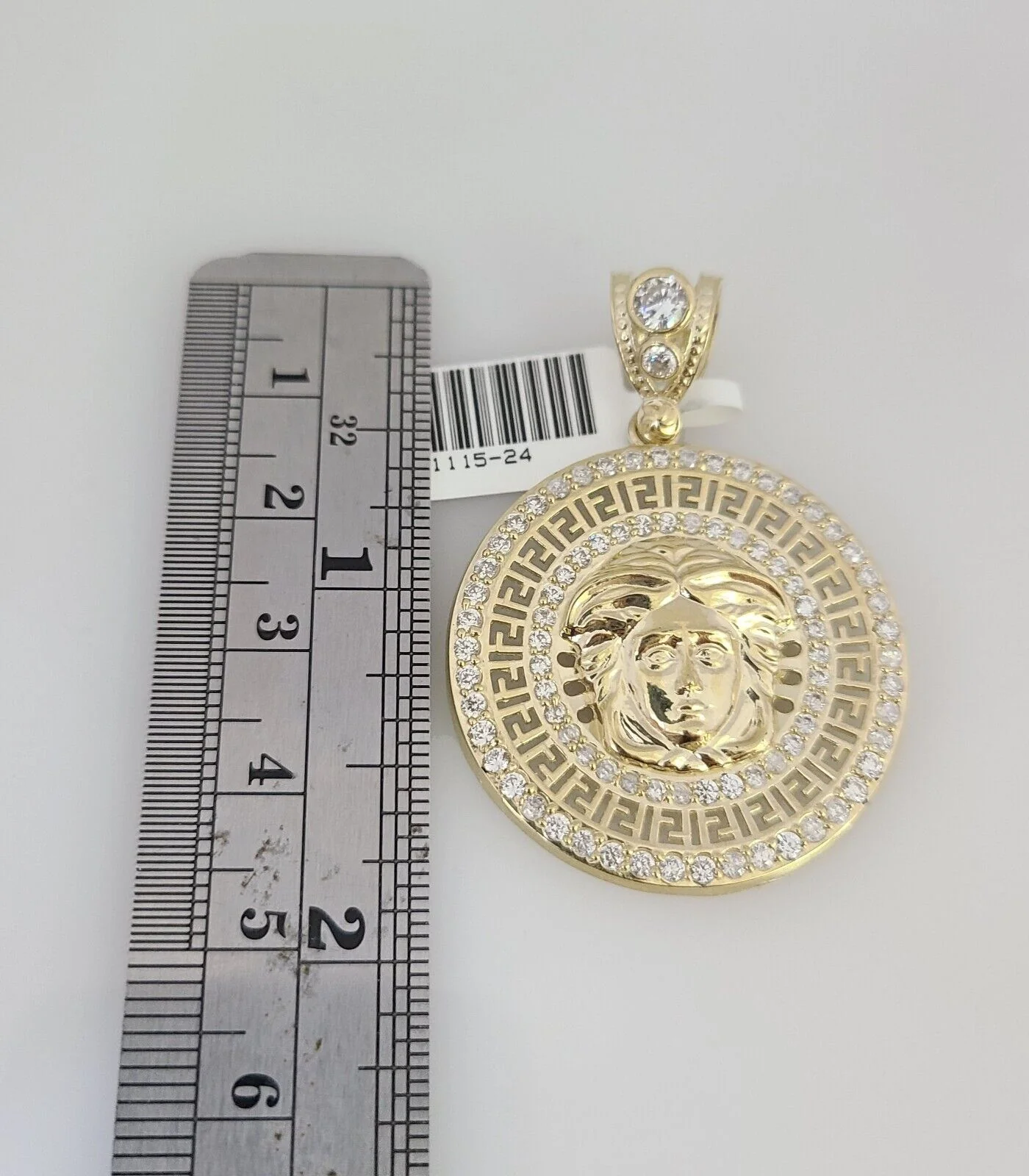 10k Gold Byzantine Chain Medusa Head Pendant SET REAL 10kt 3mm 18"-28" 10Kt - Image 7