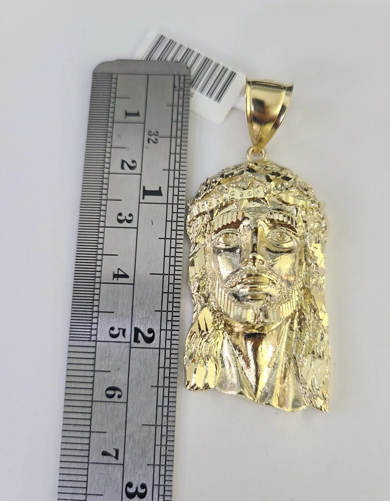 10k Gold Byzantine Necklace Jesus Head Charm 20-30 inches 6mm SET Chain Pendant - Image 5