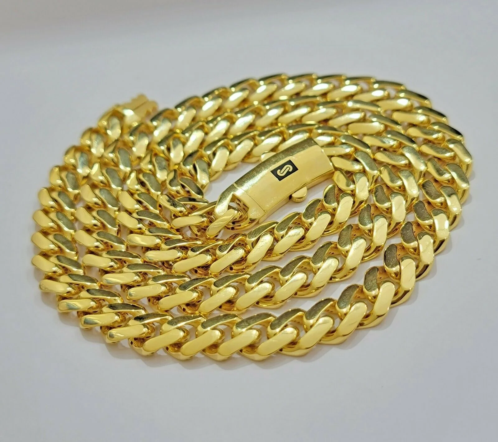 10k Gold Chain Miami Cuban Royal Link 8.5 mm 24" Shiny Plain Necklace, REAL 10KT - Image 2