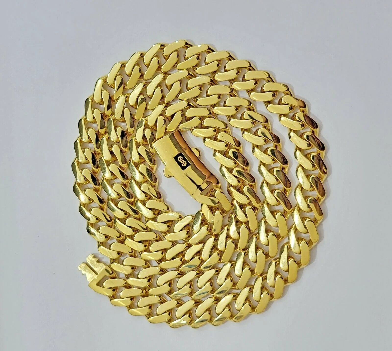 10k Gold Chain Miami Cuban Royal Link 8.5 mm 24" Shiny Plain Necklace, REAL 10KT - Image 6