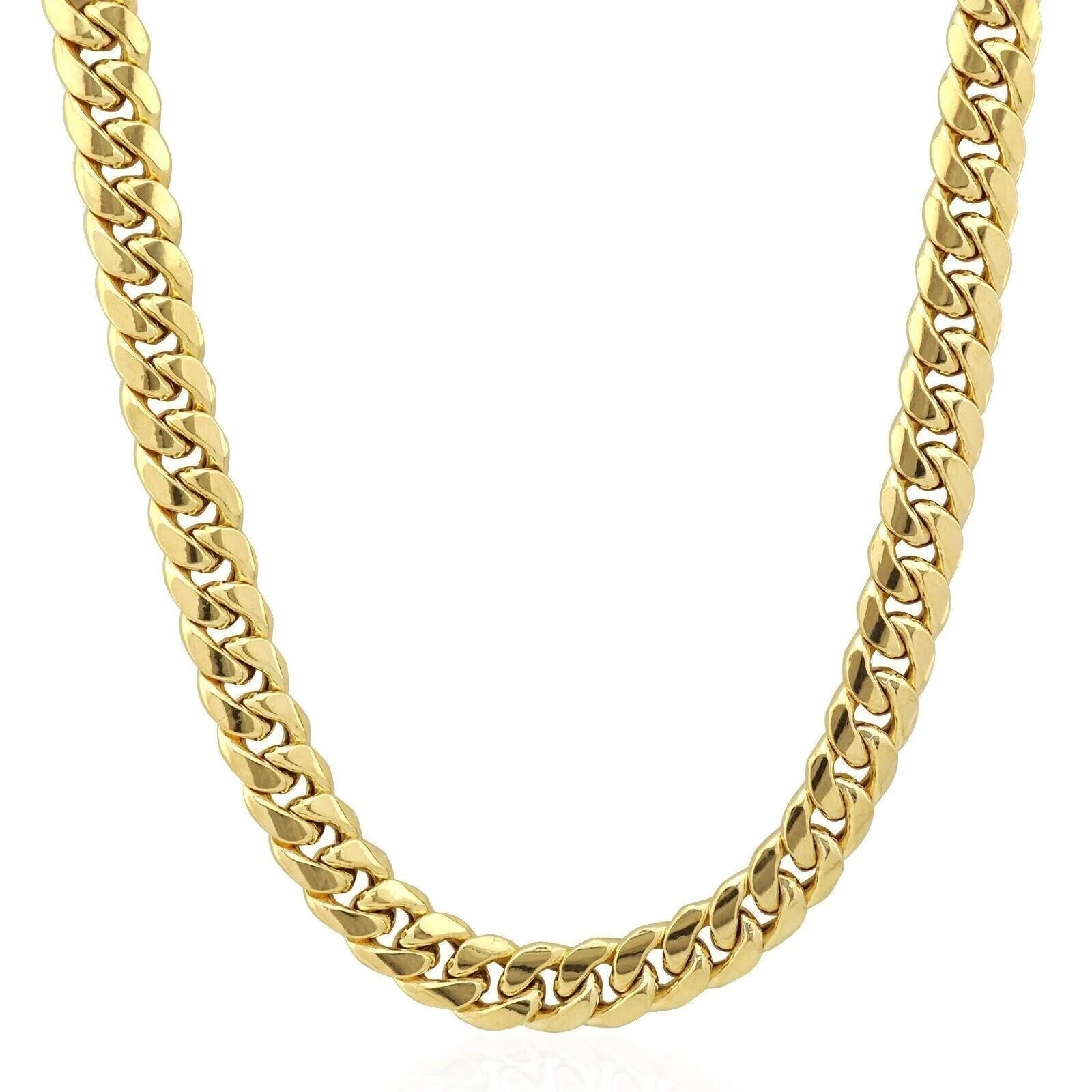 10k Gold Chain Necklace 24 Inch 9mm Miami Cuban Link Mens REAL 10kt Yellow Gold - Image 4