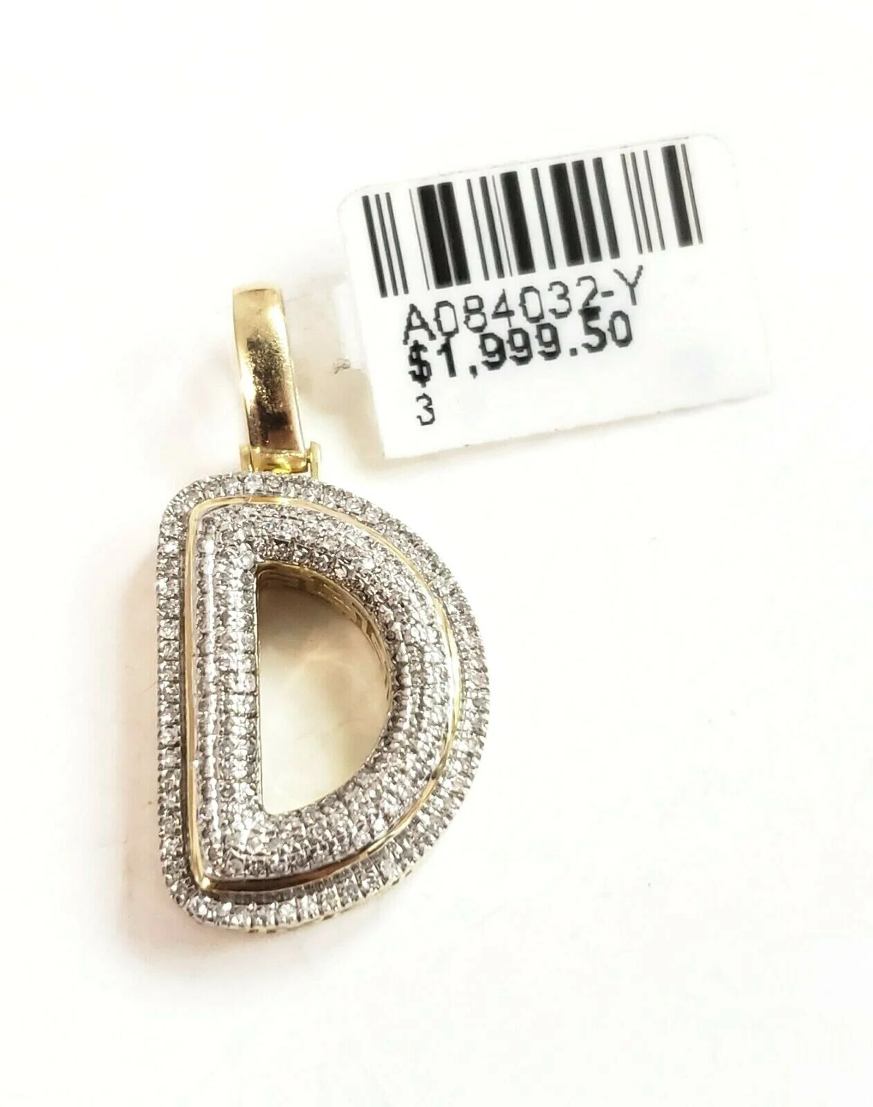 10k Gold Chain Real Diamond D Alphabet Initial Charm pendant 3mm 18Inch Necklace - Image 6