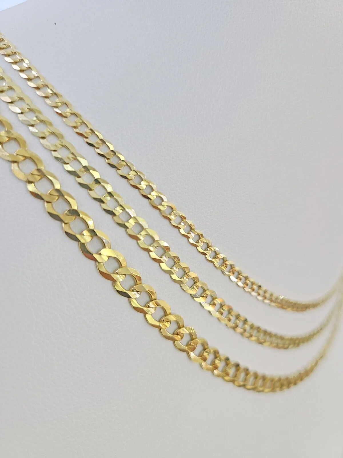 10k Gold Cuban Curb Necklace Chain 3mm 4mm 5mm 18-28 Inches 10kt Yellow Real - Image 4