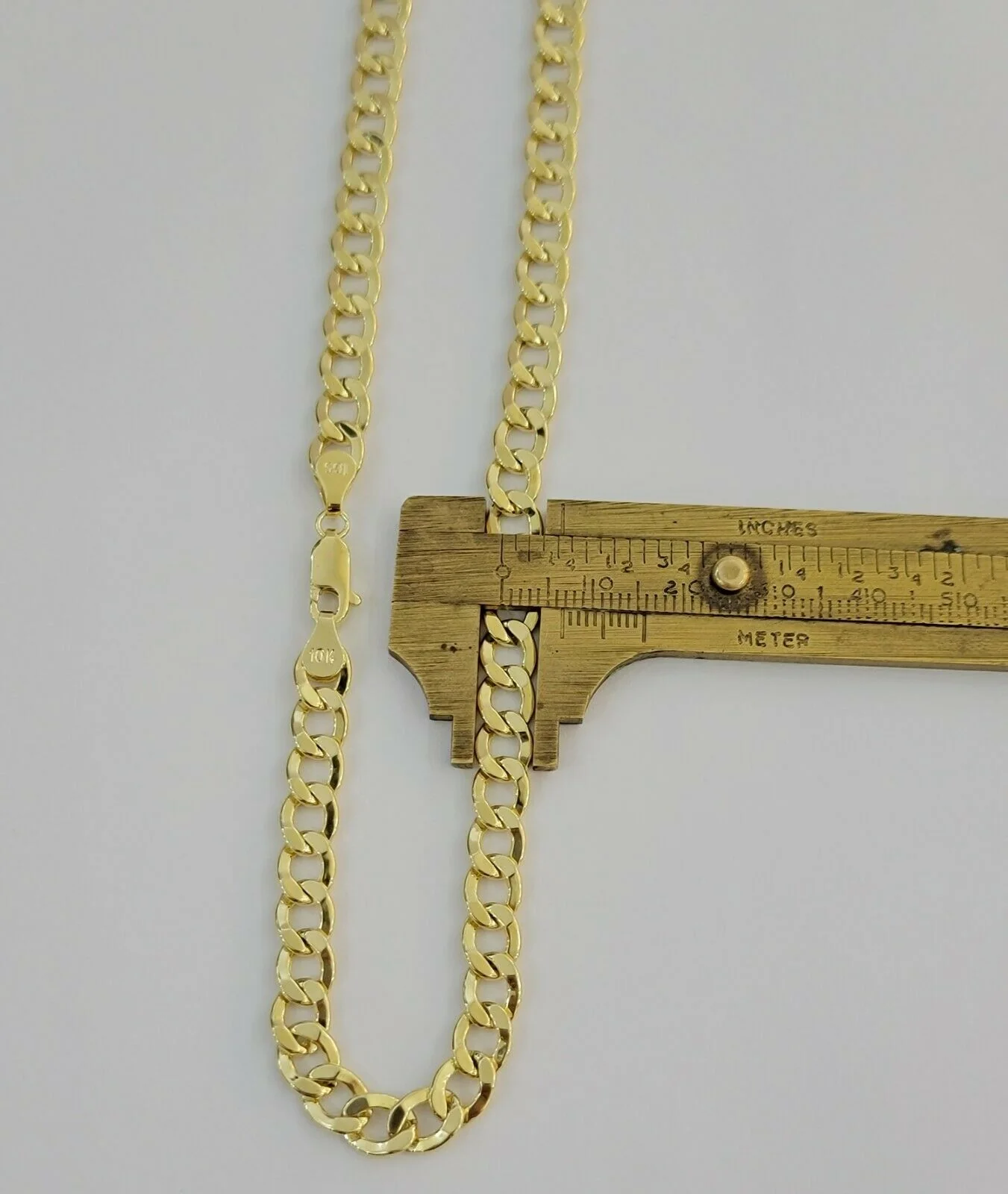 10k Gold Cuban Link Chain Necklace 6.5mm 20" 22" 24" 26" 28" REAL 10kt Yellow Gd - Image 9