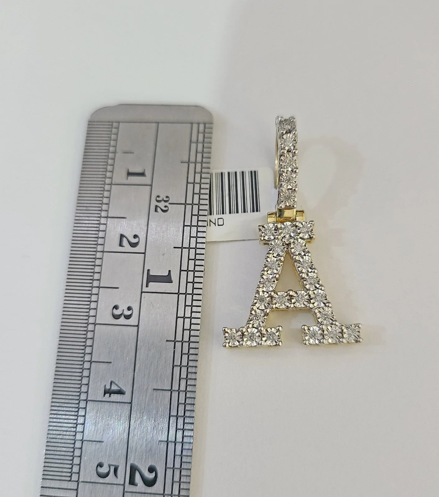 10k Gold Figaro Chain A Diamond Initial Pendant 3mm 20-28 inch SET Necklace - Image 3