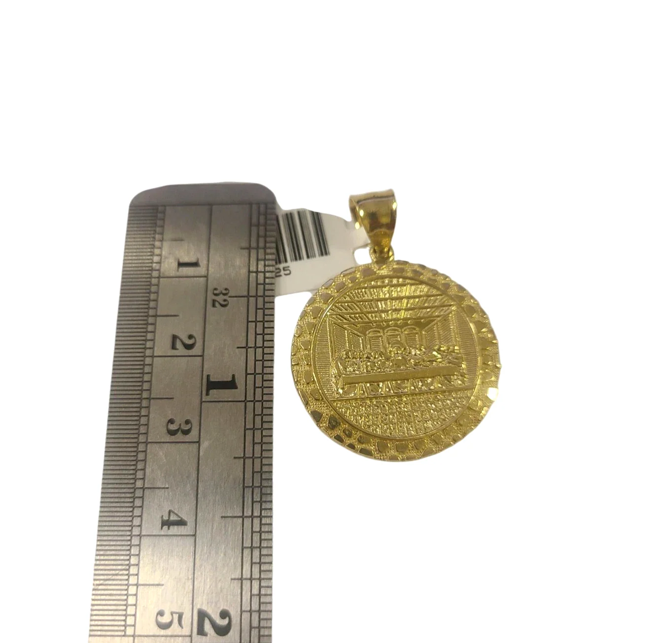 10k Gold Figaro Chain Last Supper Pendant Charm 3mm 20–28-inch SET Necklace - Image 6