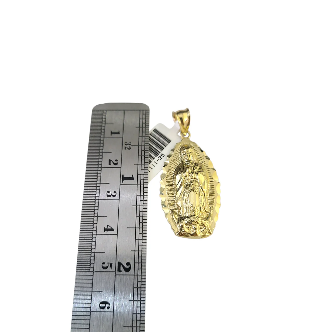 10k Gold Franco Necklace Chain Virgin Mary Charm 2.5mm 18"-26" Pendant SET - Image 4