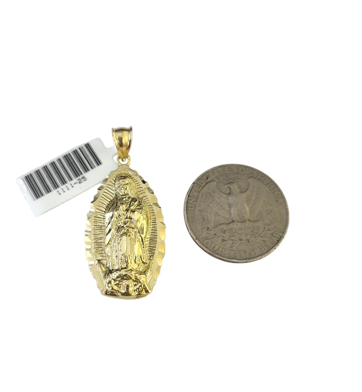 10k Gold Franco Necklace Chain Virgin Mary Charm 2.5mm 18"-26" Pendant SET - Image 5