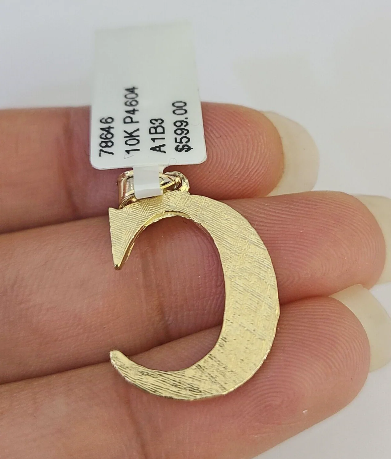 10k Gold Initial C Charm Rope Chain 16"-26" 2.5mm SET Necklace Alphabet Pendant - Image 8
