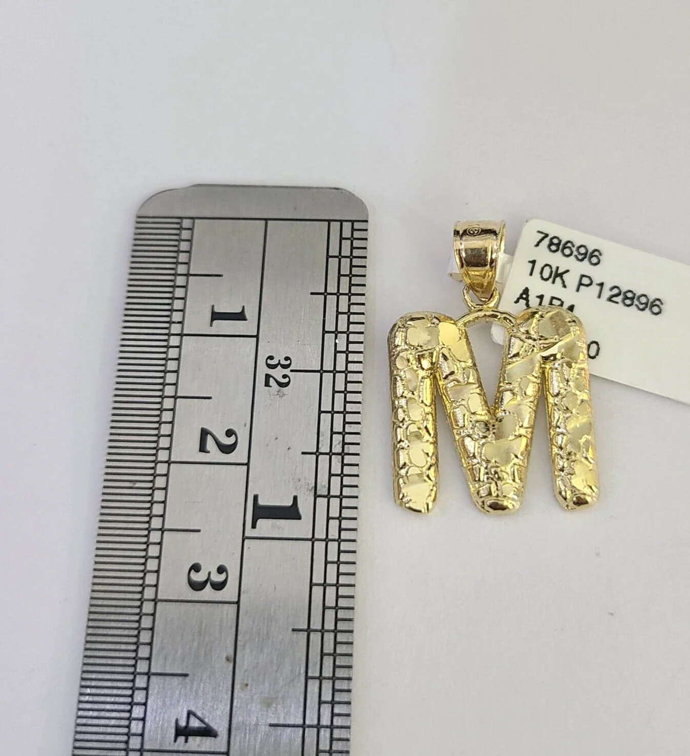 10k Gold Initial M Charm Rope Chain 16"-26" 2.5mm SET Necklace Alphabet Pendant - Image 2