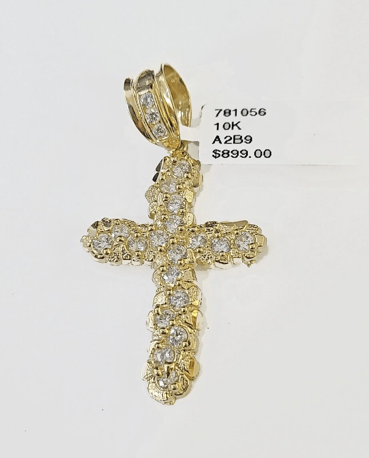 10k Gold Miami Cuban Chain & Cross Charm \ Pendent SET 3mm 20 Inches Necklace - Image 5