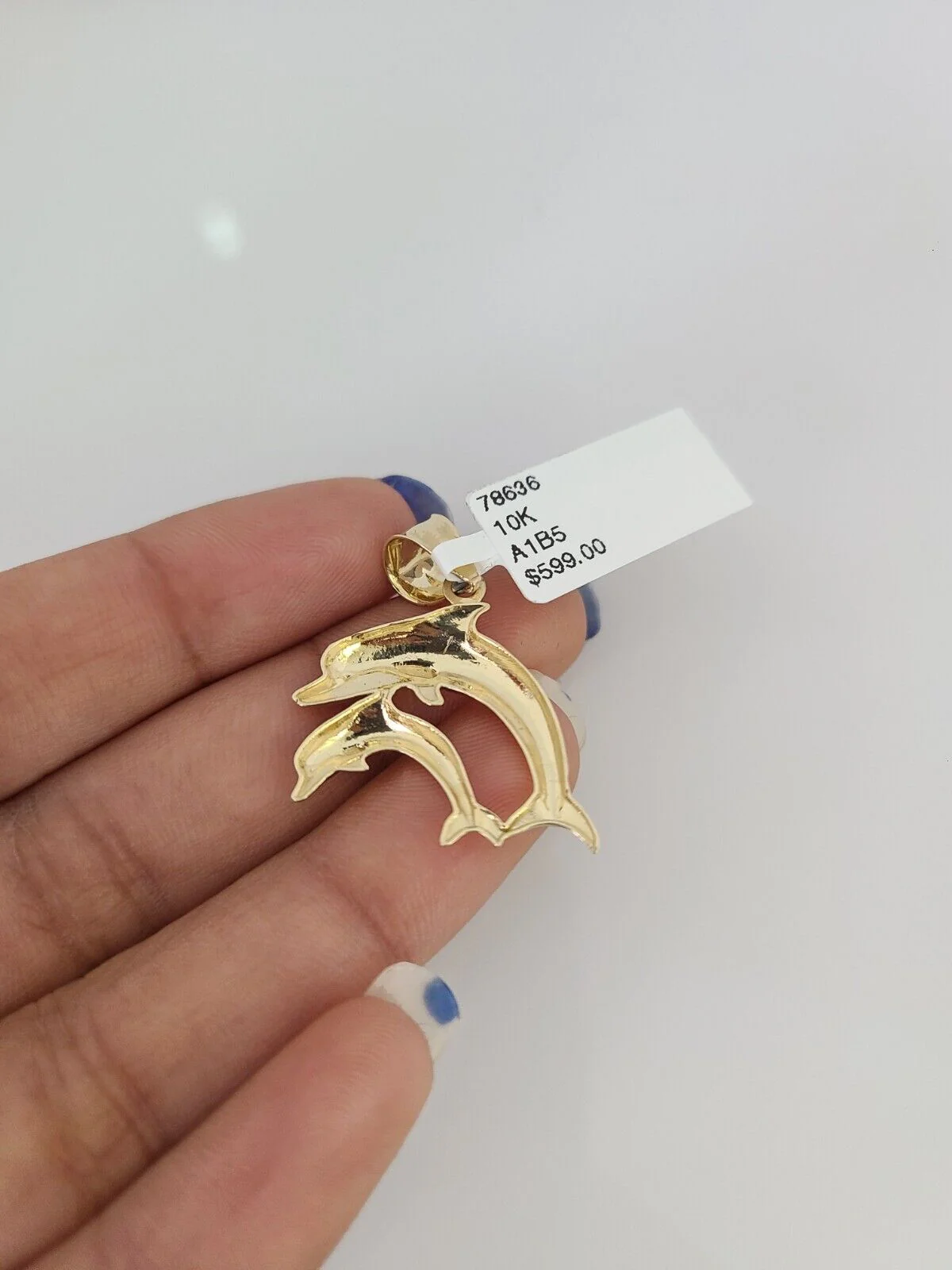 10k Gold Miami Cuban Chain Dolphins Charm Pendant 3mm 18-28in Necklace Set - Image 7
