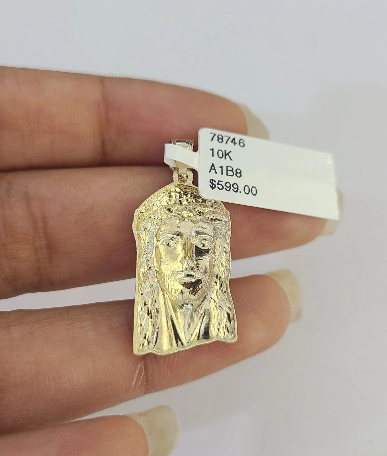 10K Gold Miami Cuban Chain Jesus Head Charm 18"-30" 3mm REAL Pendant - Image 7