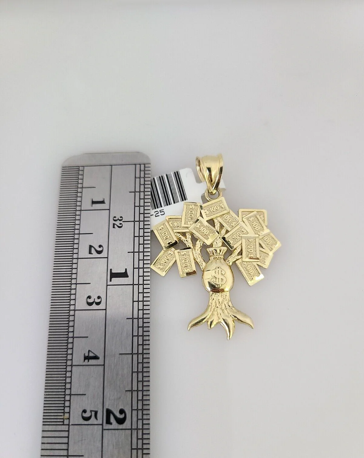 10k Gold Miami Cuban Chain Money Tree Charm Pendant 3mm 18-28in Necklace Set - Image 4