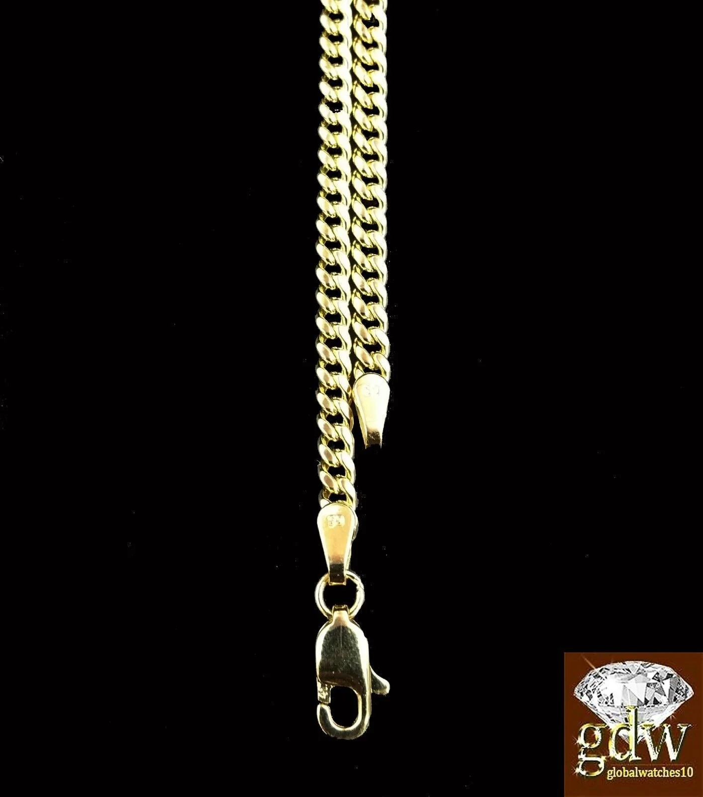 10k Gold Miami Cuban Chain Necklace 22" Inch Men Women Link 4mm Real 10k Gold - Image 2