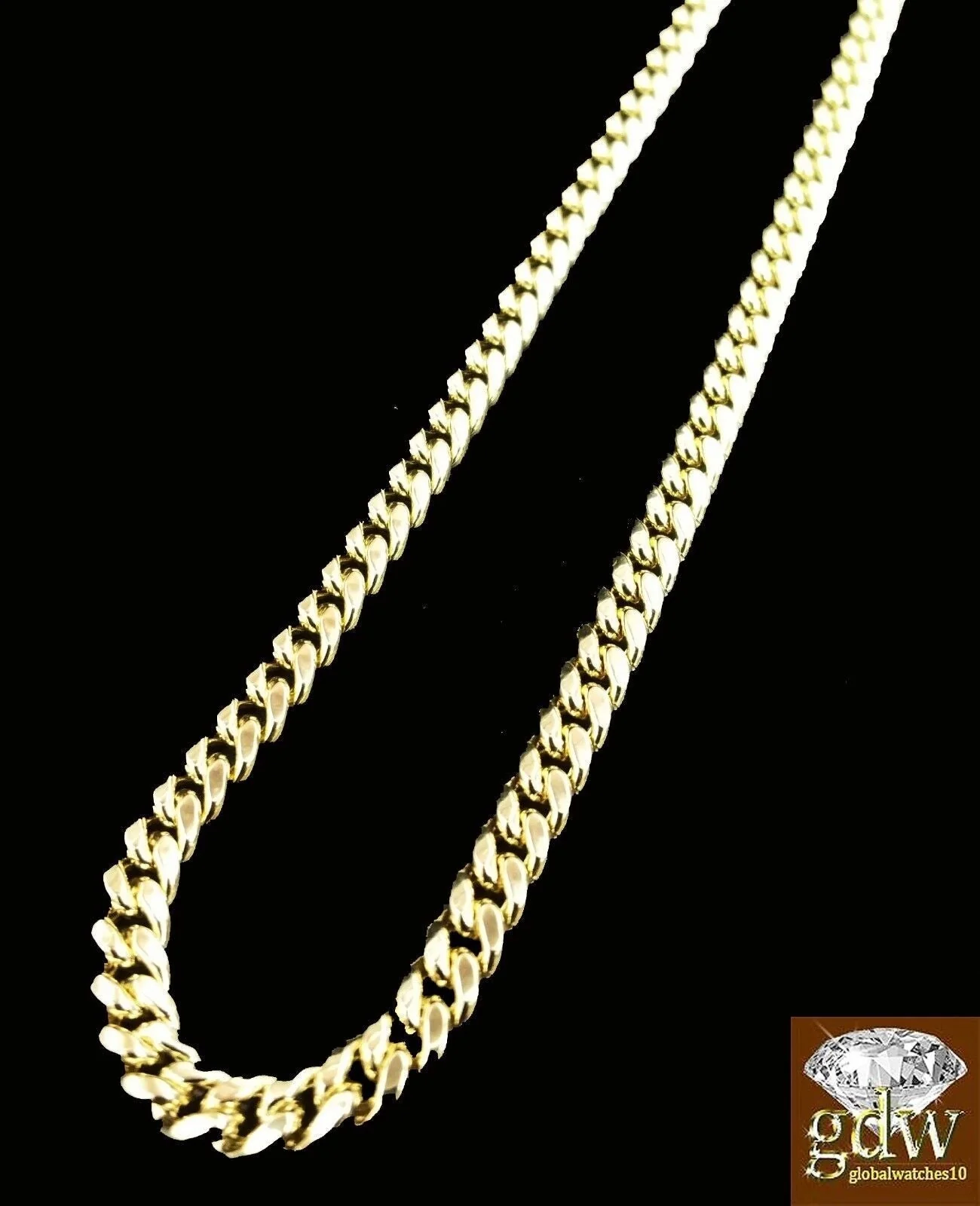 10k Gold Miami Cuban Chain Necklace 22" Inch Men Women Link 4mm Real 10k Gold - Image 4