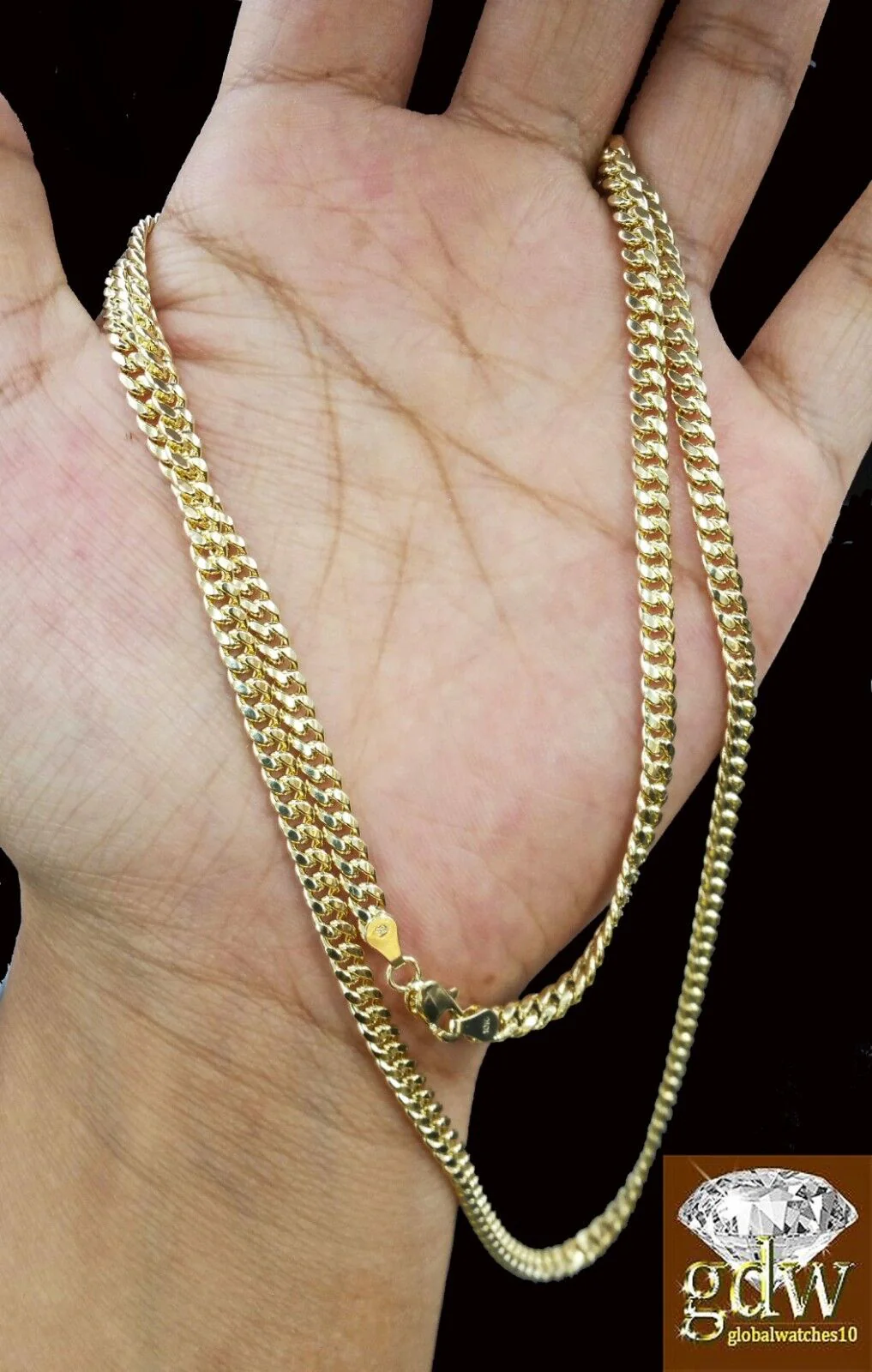 10k Gold Miami Cuban Chain Necklace 22" Inch Men Women Link 4mm Real 10k Gold - Image 6