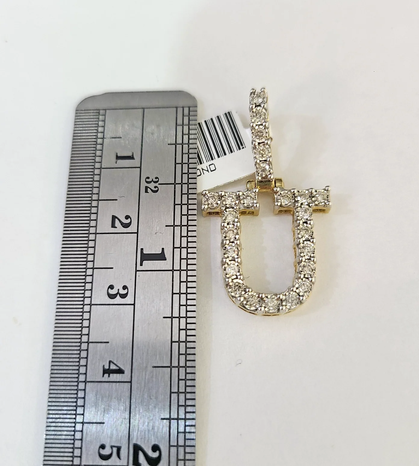 10K Gold Miami Cuban Chain U Diamond Initial 20"-28" 3mm Pendant Necklace SET - Image 2