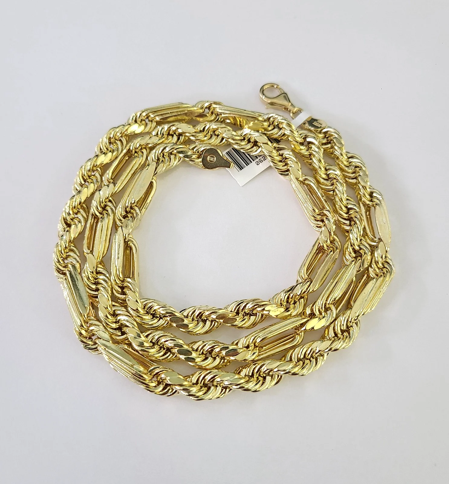 10k Gold Milano Rope Chain Necklace 24" 7mm 10kt Yellow Gold REAL - Image 7