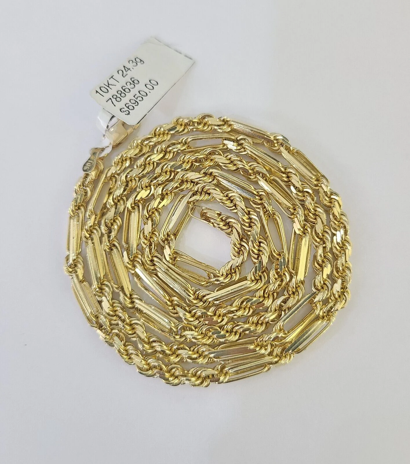 10k Gold Milano Rope chain Solid 4mm 20 Inches Yellow Gold Necklace Real - Image 6