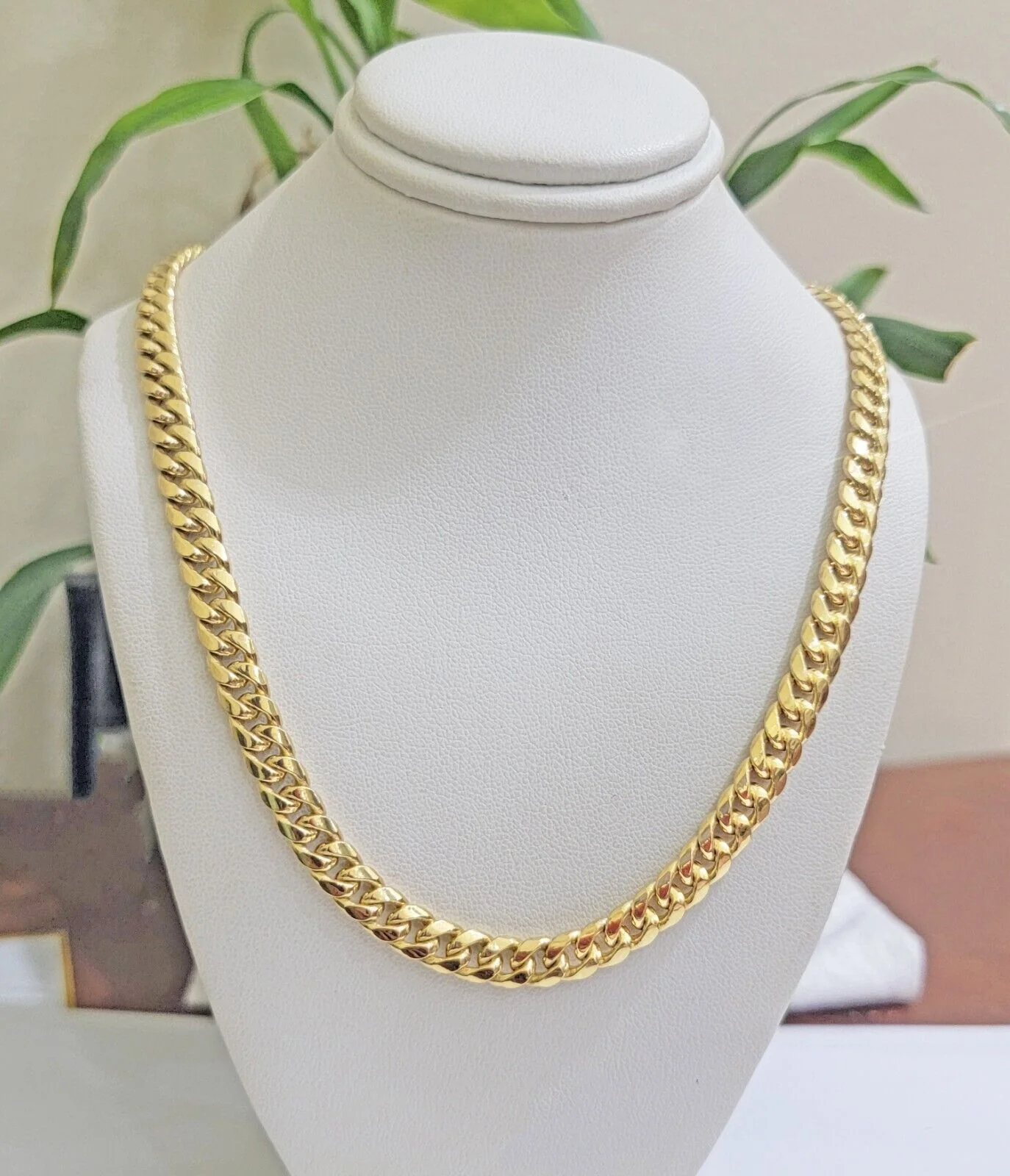 10k Gold Necklace 7mm 20 Inch Miami Cuban Link Chain REAL 10kt yellow Gold Men's - Image 4
