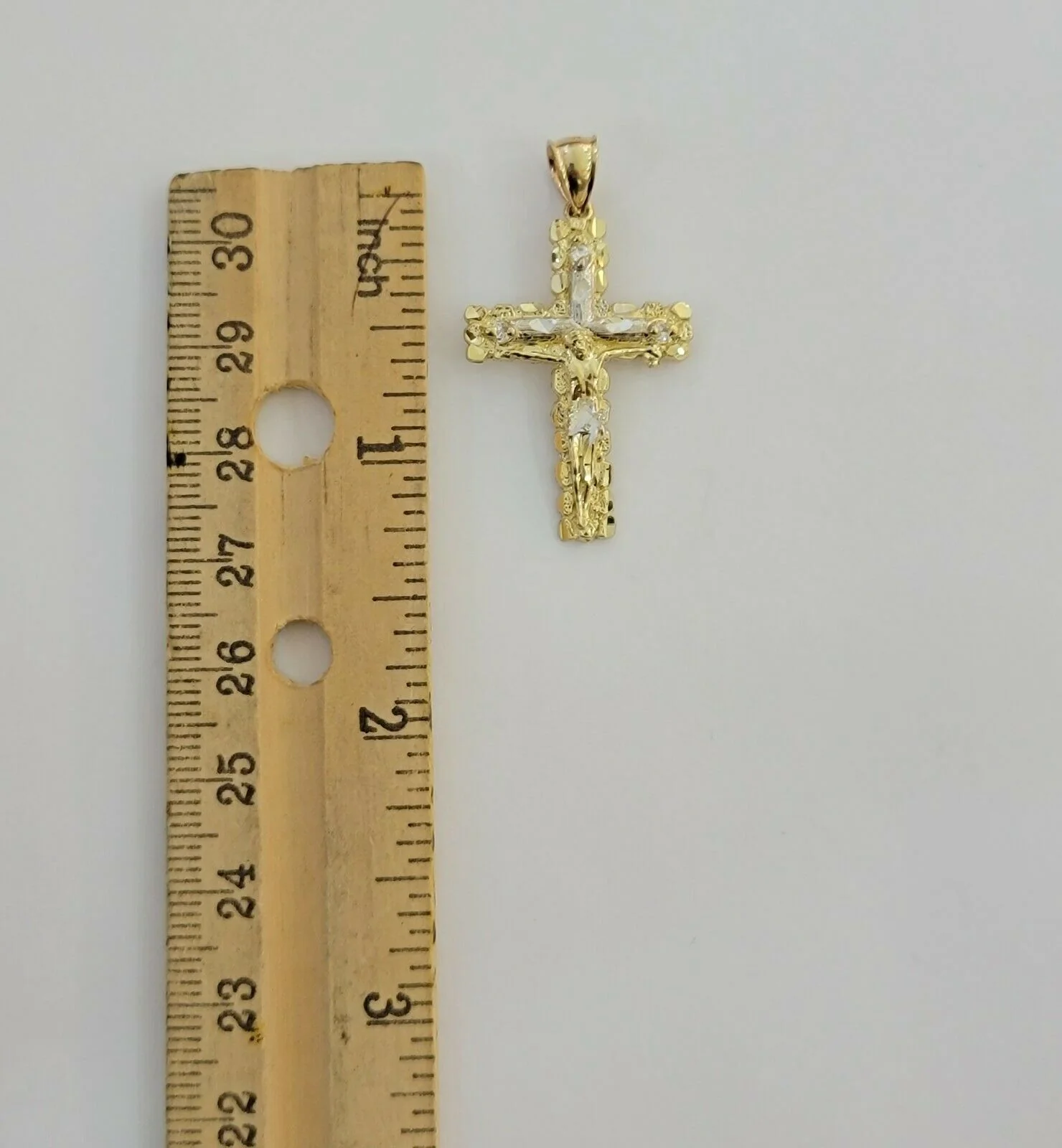 10k Gold Pendant charm Jesus cross crucifix 4" 3" 2" 1.5" Men women Real 10kt - Image 9