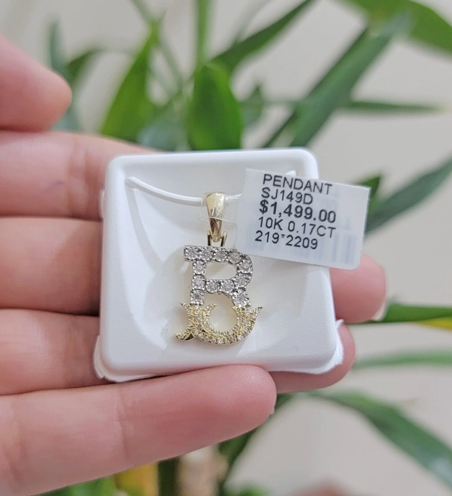 10k Gold Pendant Initial Charm Natural Diamond A-Z Alphabet 10K Yellow Gold REAL - Image 33