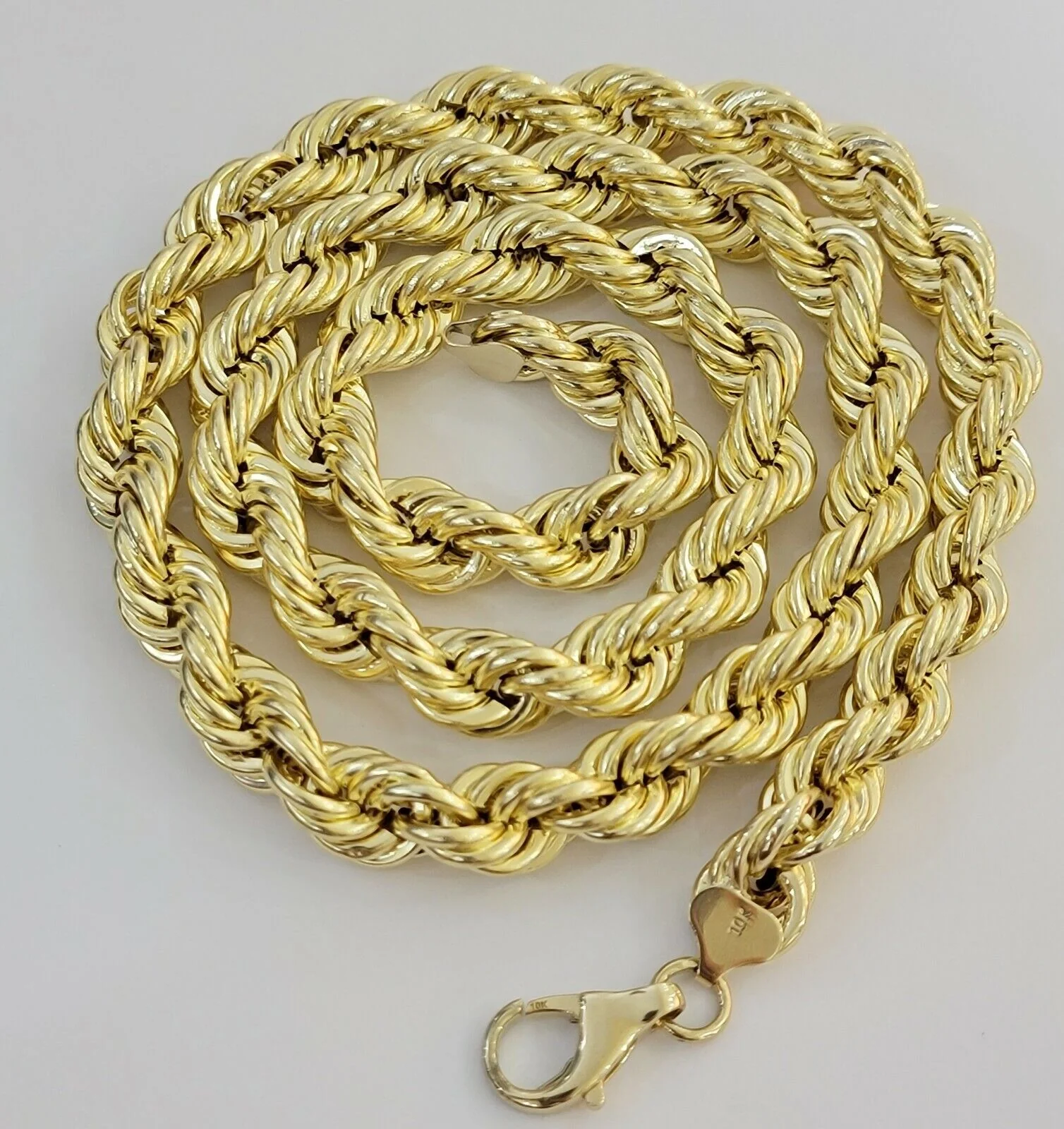 10k Gold Rope Chain Mens 22 Inch Necklace 12mm REAL 10kt Yellow Gold , Thick - Image 6