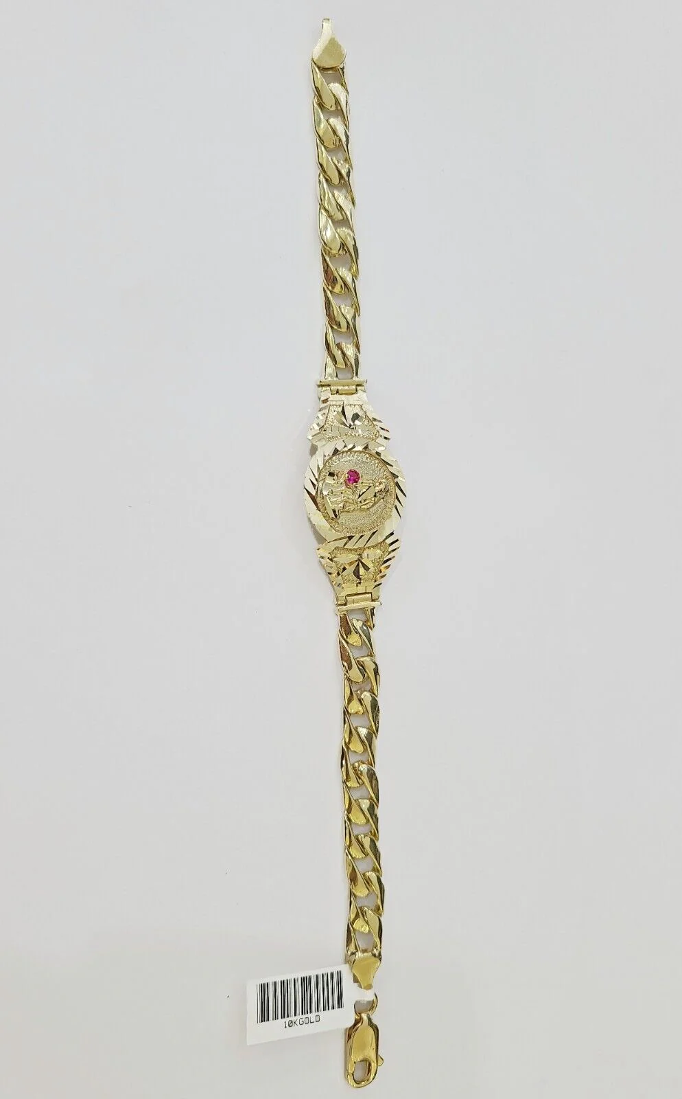 10k Gold St Lazaro Miami Cuban Bracelet Size 8" Inches 8mm 10kt Mens Ladies - Image 10