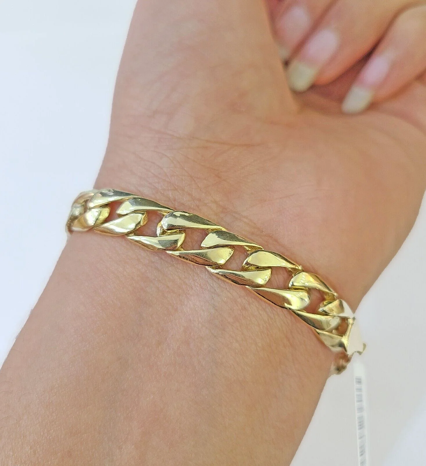 10k Gold St Lazaro Miami Cuban Bracelet Size 8" Inches 8mm 10kt Mens Ladies - Image 6