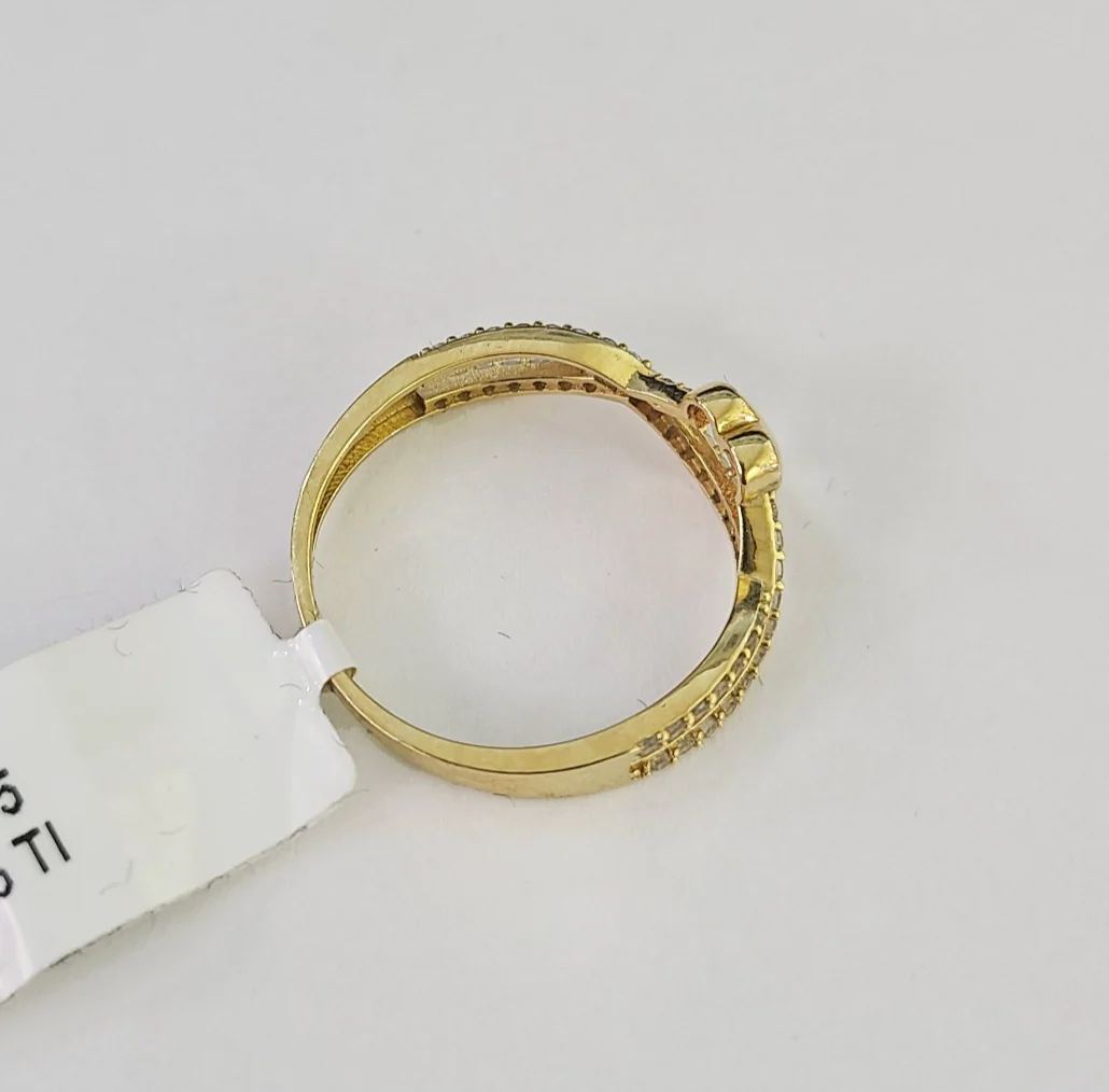 10k Hearts Ladies Ring Casual Band Yellow Gold Genuine Brand New All Sizes - Image 5