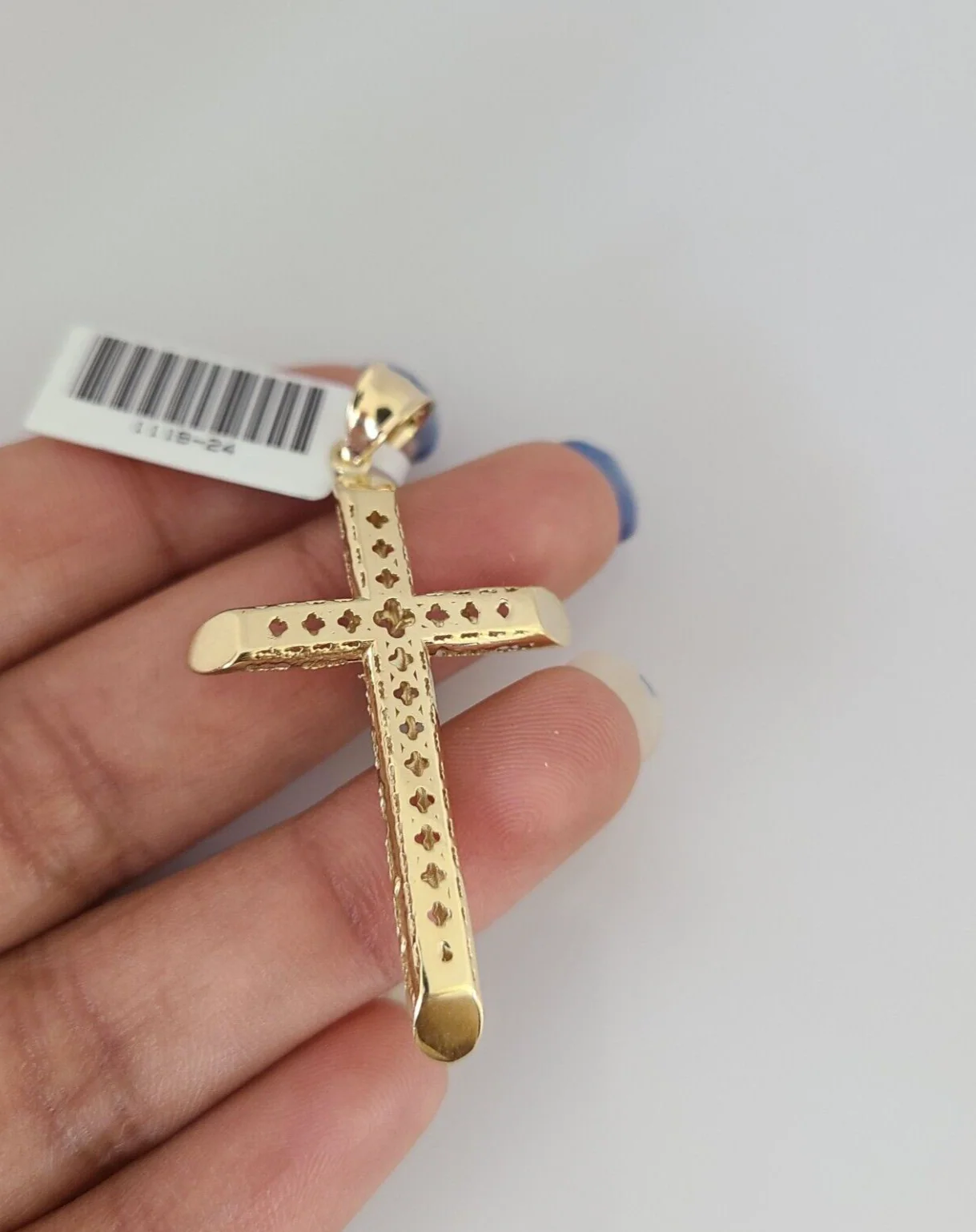 10k Jesus Cross Charm Pendant REAL 10Kt Religious Yellow Gold Genuine