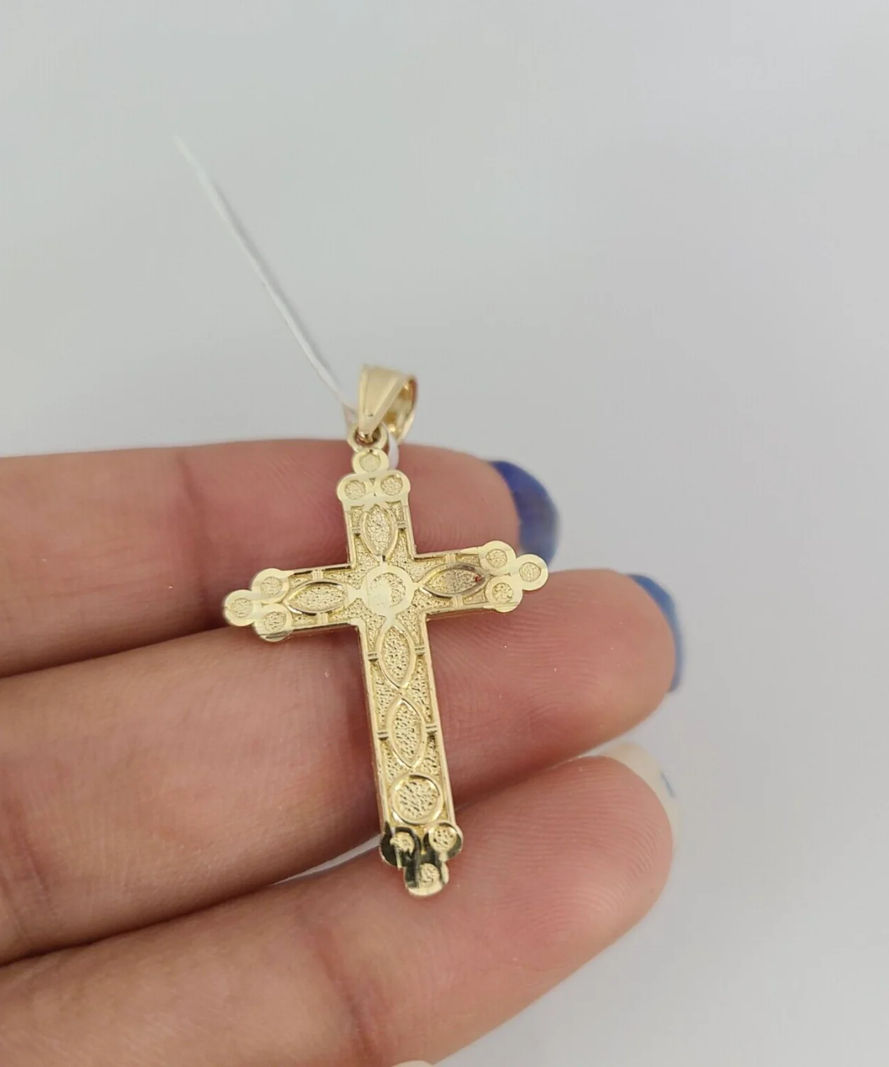 10k Jesus Cross Charm Pendant REAL 10Kt Religious Yellow Gold Genuine