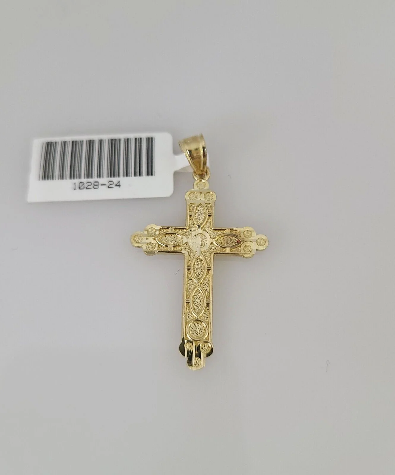 10k Jesus Cross Charm Pendant REAL 10Kt Religious Yellow Gold Genuine - Image 4