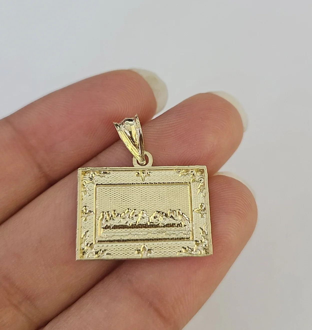 10k Last Supper Charm Pendant REAL 10Kt Yellow Gold Genuine - Image 5