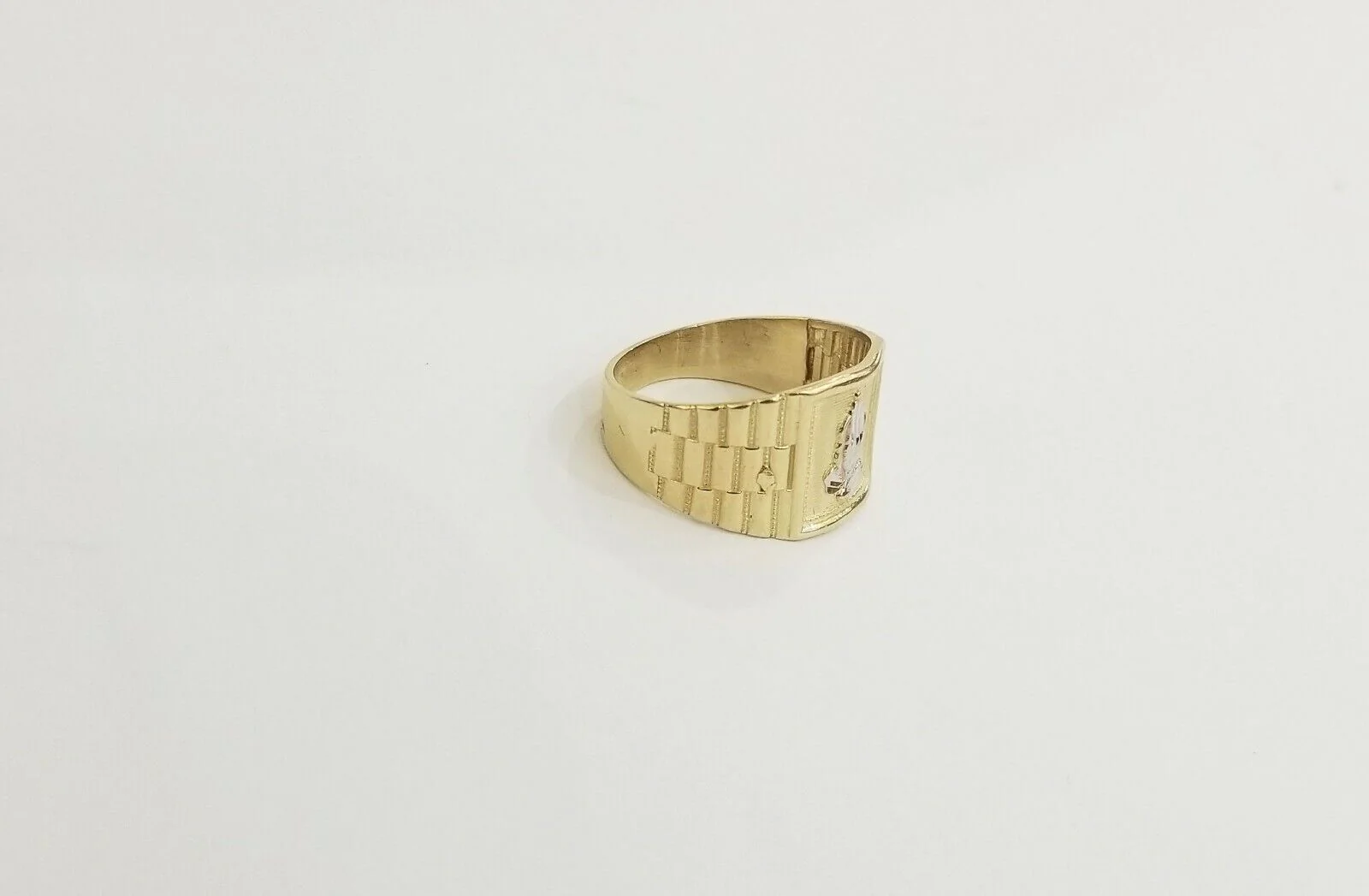 10k Men Yellow Gold prying hand Ring Sizable casual Square 10kt All Sizes - Image 8