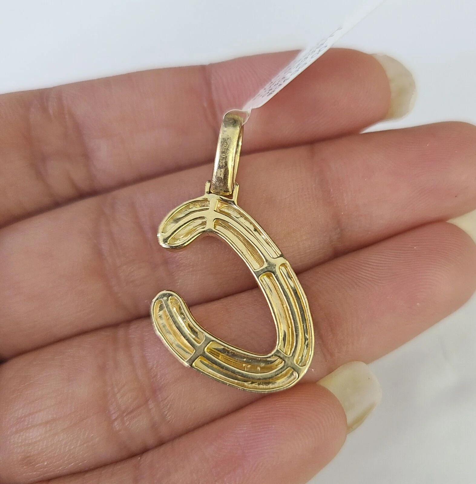 10k Miami Cuban Chain C Diamond Charm Set 4mm 18-26"Yellow Gold Necklace Pendant - Image 6