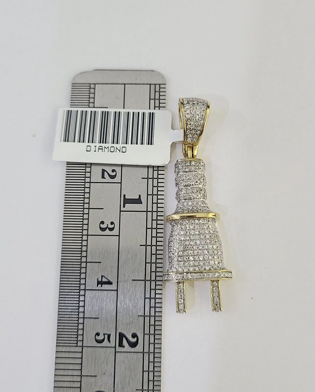10k Miami Cuban Chain Plug Socket Charm Diamond Set 4.5mm 20"-28" Necklace Gold - Image 4