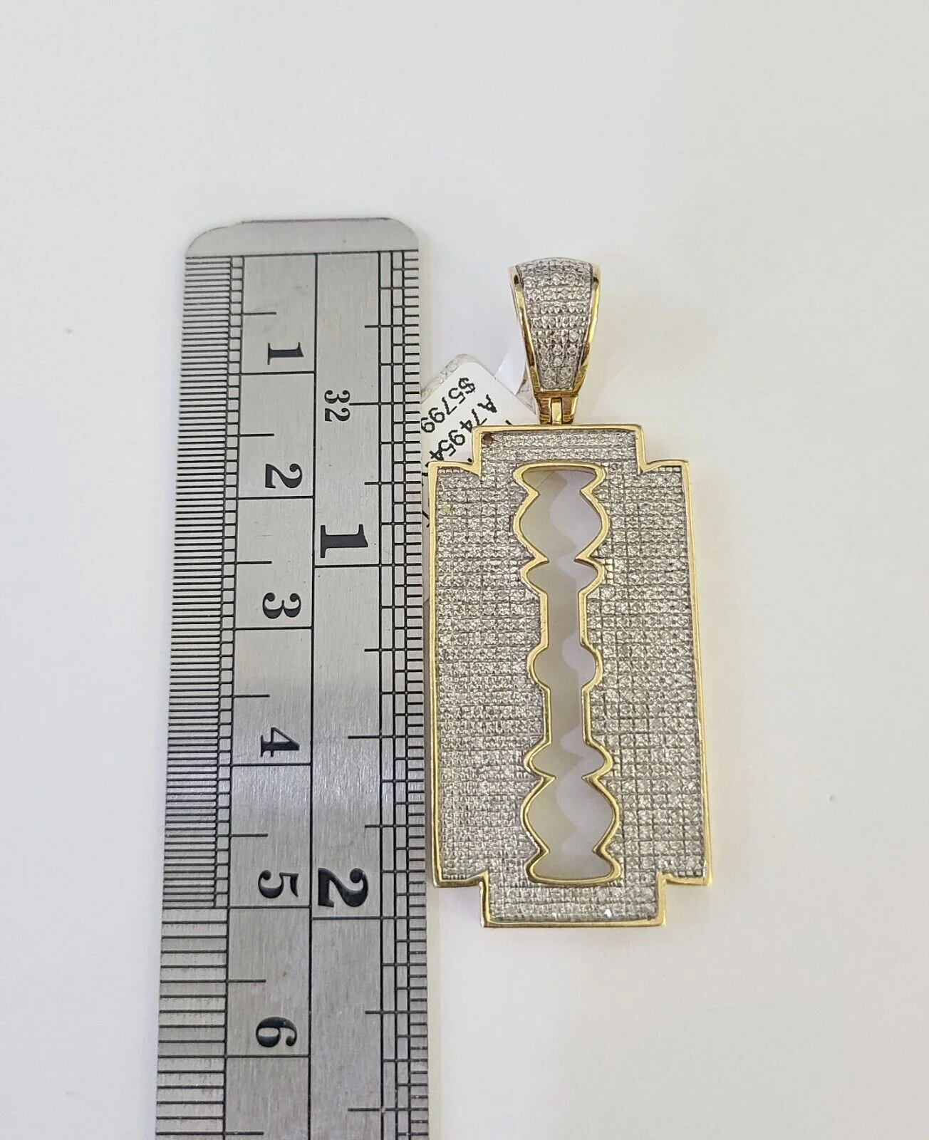 10k Miami Cuban Chain Razor Blade Charm Diamond Set 4.5mm 20"-28" Necklace Gold - Image 6